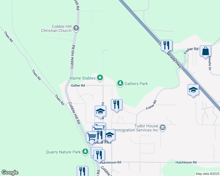 map of restaurants, bars, coffee shops, grocery stores, and more near 3666 Soren Place in Cobble Hill