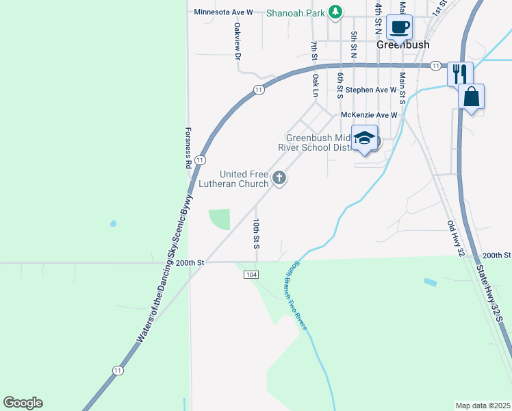 map of restaurants, bars, coffee shops, grocery stores, and more near Old Ridge Road in Greenbush