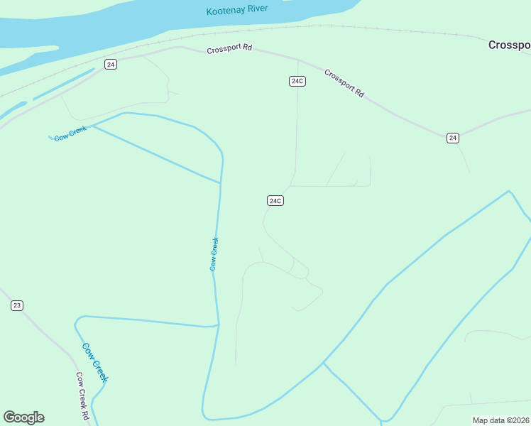 map of restaurants, bars, coffee shops, grocery stores, and more near County Road 24C in Bonners Ferry