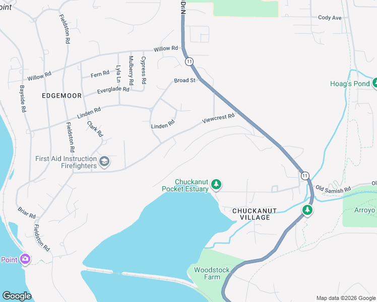 map of restaurants, bars, coffee shops, grocery stores, and more near 207 Sea Pines Lane in Bellingham