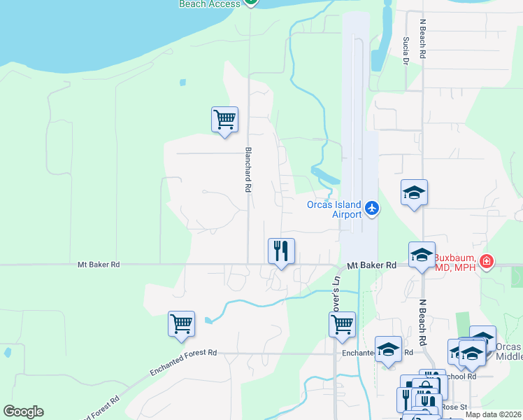 map of restaurants, bars, coffee shops, grocery stores, and more near 217 Seaview Street in Eastsound