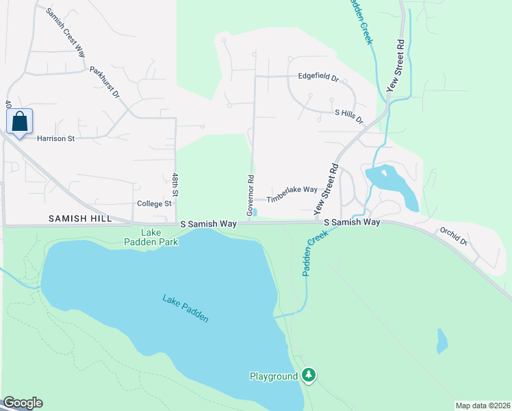map of restaurants, bars, coffee shops, grocery stores, and more near 4717-4799 South Samish Way in Bellingham