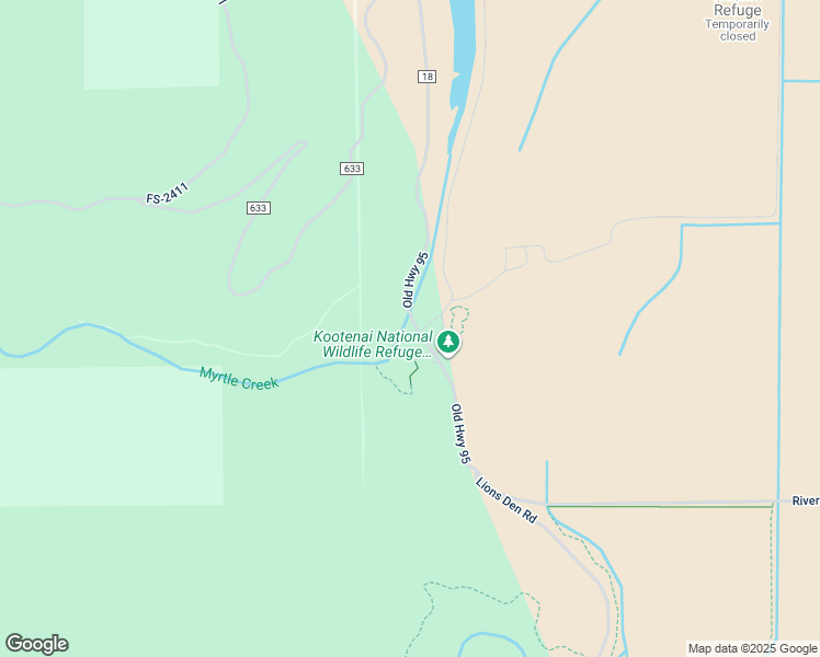 map of restaurants, bars, coffee shops, grocery stores, and more near West Side Road in Bonners Ferry