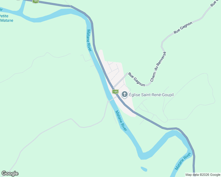 map of restaurants, bars, coffee shops, grocery stores, and more near 136 Avenue Saint René in Saint-René-de-Matane