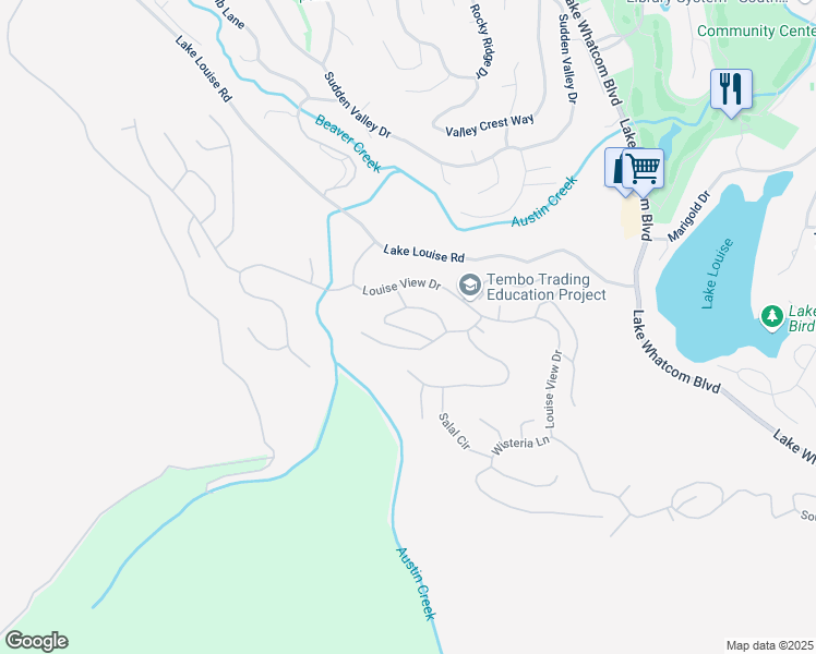 map of restaurants, bars, coffee shops, grocery stores, and more near 15 Sweet Clover Circle in Bellingham