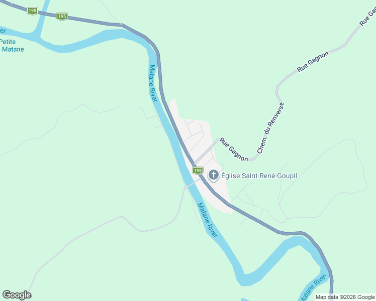 map of restaurants, bars, coffee shops, grocery stores, and more near 203 Rue Lebel in Saint-René-de-Matane