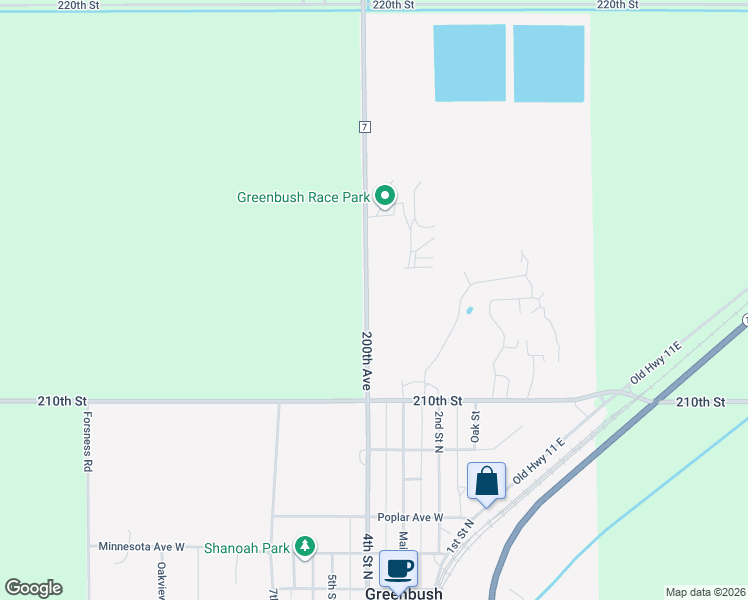 map of restaurants, bars, coffee shops, grocery stores, and more near 700 County Road 7 in Greenbush