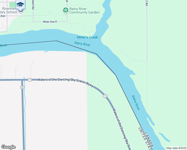 map of restaurants, bars, coffee shops, grocery stores, and more near 1504 Minnesota 11 in Baudette
