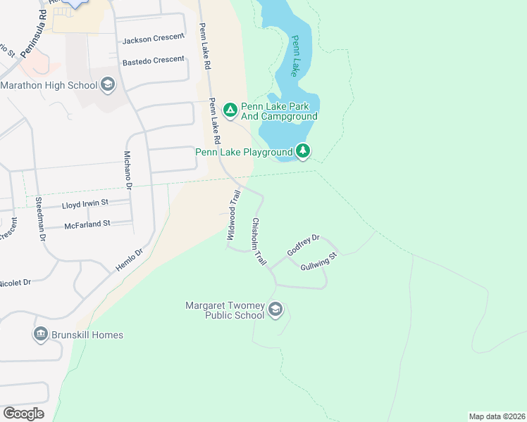 map of restaurants, bars, coffee shops, grocery stores, and more near 3 Chisholm Trail in Marathon
