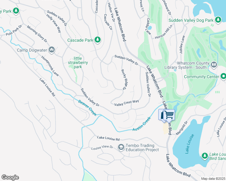 map of restaurants, bars, coffee shops, grocery stores, and more near 4 Eagle Crest Court in Bellingham