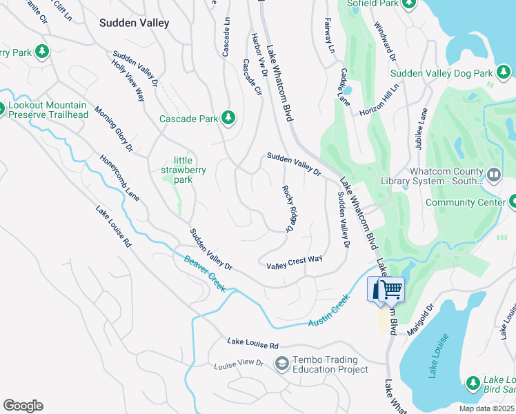 map of restaurants, bars, coffee shops, grocery stores, and more near 12 Indian Ridge Court in Bellingham