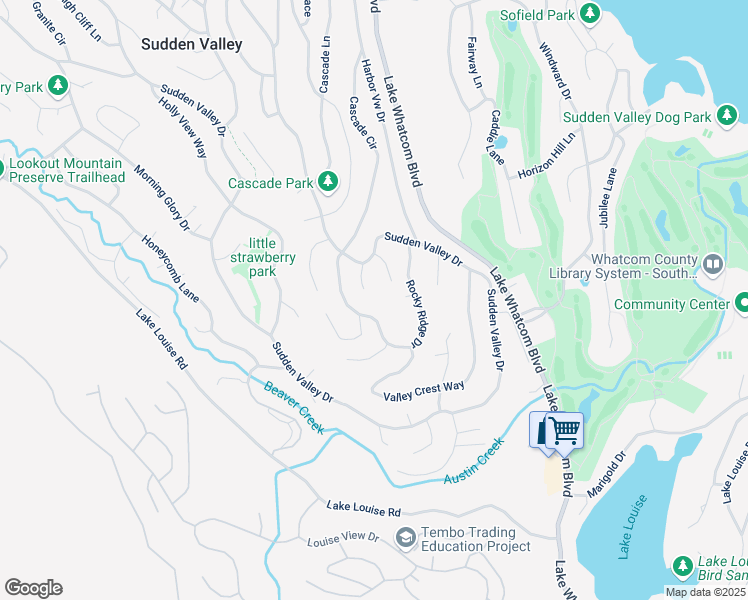 map of restaurants, bars, coffee shops, grocery stores, and more near 12 Indian Ridge Court in Bellingham
