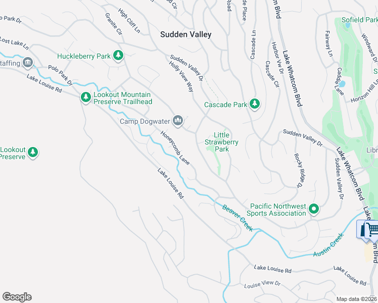 map of restaurants, bars, coffee shops, grocery stores, and more near 321 Sudden Valley Drive in Bellingham