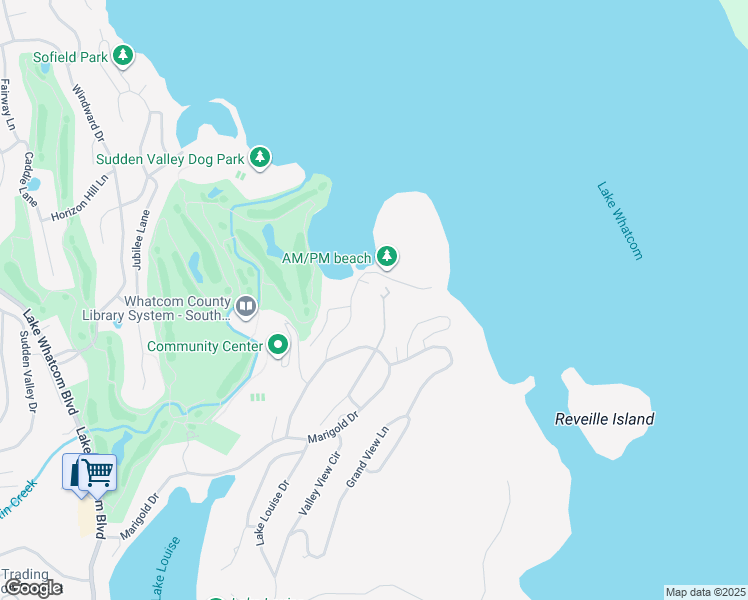 map of restaurants, bars, coffee shops, grocery stores, and more near 16 Orchid Court in Bellingham