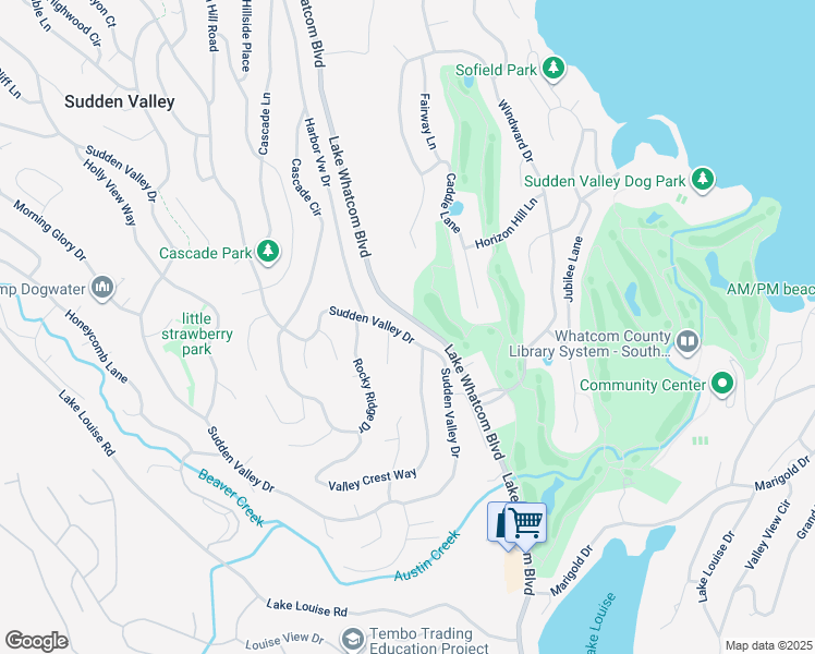 map of restaurants, bars, coffee shops, grocery stores, and more near 15 Sudden Valley Drive in Bellingham