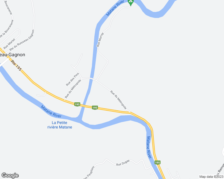 map of restaurants, bars, coffee shops, grocery stores, and more near 98-130 Avenue Saint René in Saint-René-de-Matane