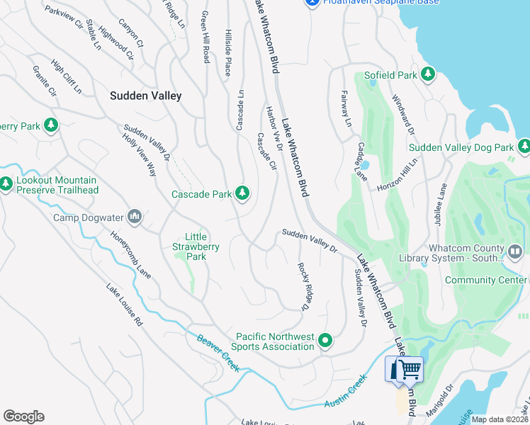 map of restaurants, bars, coffee shops, grocery stores, and more near 19 Inglewood Place in Bellingham