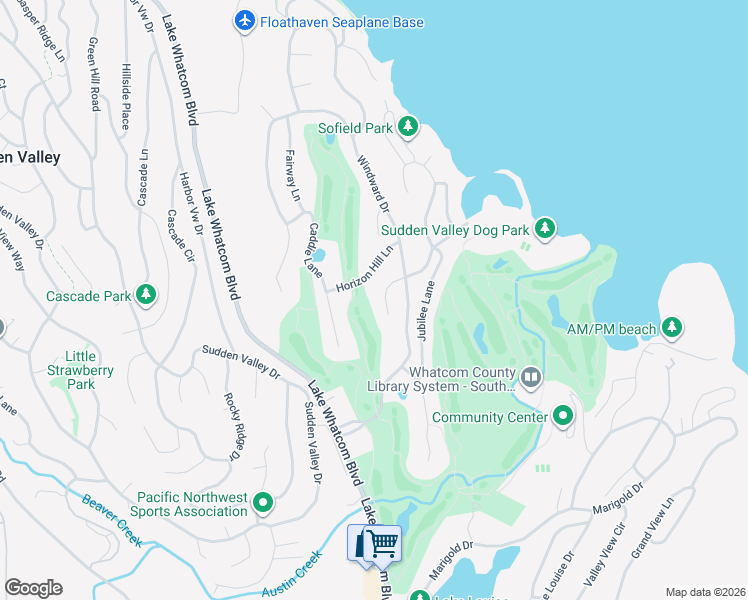 map of restaurants, bars, coffee shops, grocery stores, and more near 10 Birdie Lane in Bellingham
