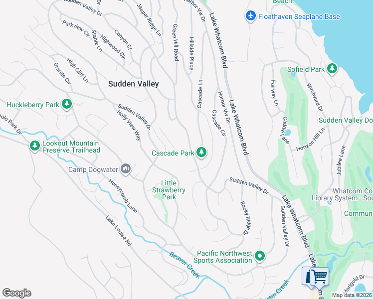 map of restaurants, bars, coffee shops, grocery stores, and more near 68 Sudden Valley in Bellingham