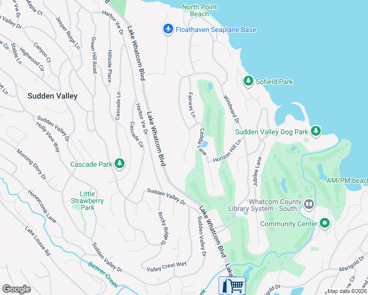 map of restaurants, bars, coffee shops, grocery stores, and more near 154 Windward Drive in Bellingham