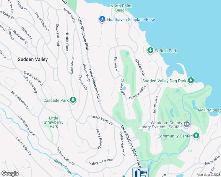 map of restaurants, bars, coffee shops, grocery stores, and more near 154 Windward Drive in Bellingham