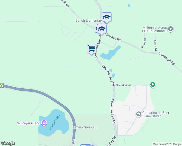 map of restaurants, bars, coffee shops, grocery stores, and more near in Cowichan Bay