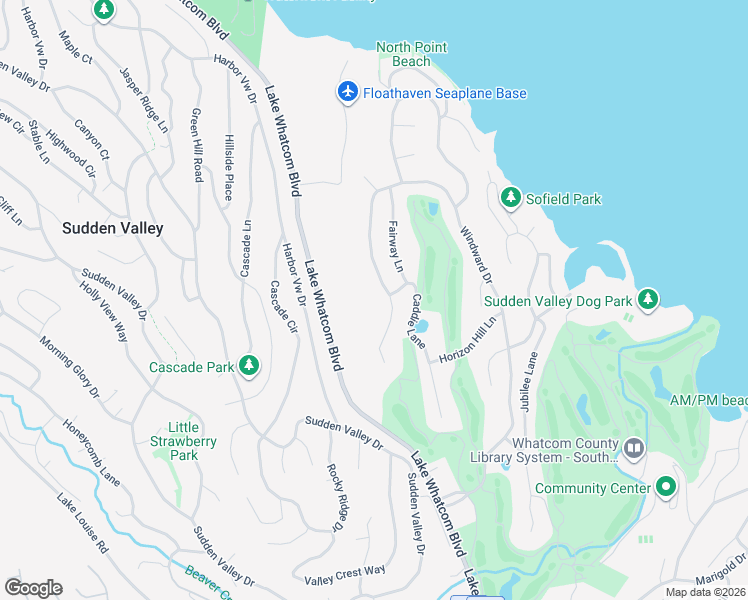 map of restaurants, bars, coffee shops, grocery stores, and more near 126 Windward Drive in Bellingham