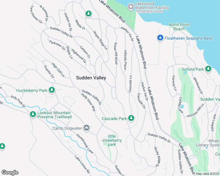 map of restaurants, bars, coffee shops, grocery stores, and more near 11 Lost Fork Lane in Bellingham