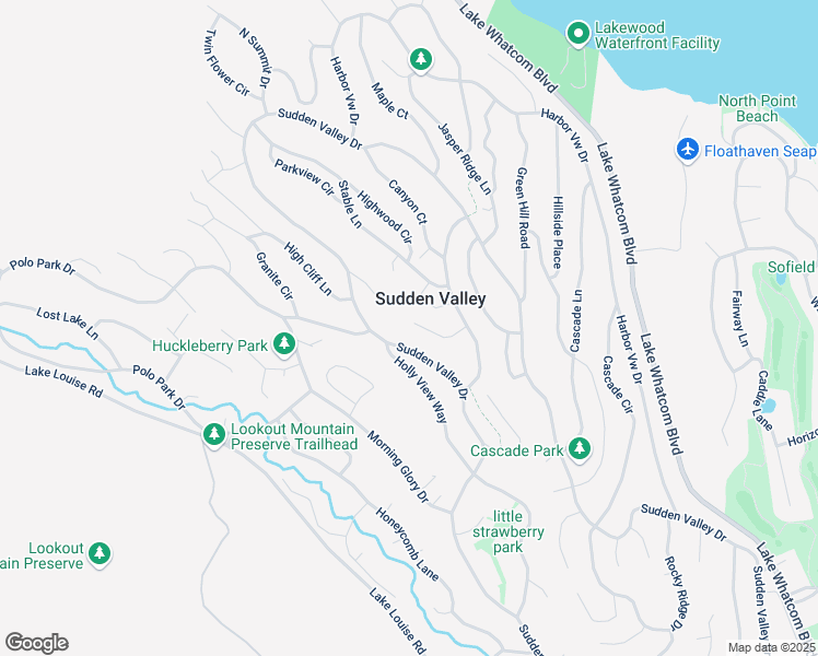 map of restaurants, bars, coffee shops, grocery stores, and more near 3 Holly View Way in Bellingham