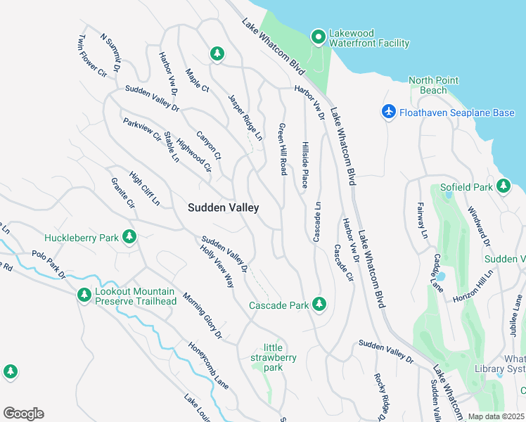 map of restaurants, bars, coffee shops, grocery stores, and more near 13 Basin View Circle in Bellingham