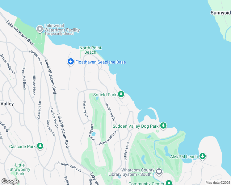 map of restaurants, bars, coffee shops, grocery stores, and more near 12 Inlet Circle in Bellingham