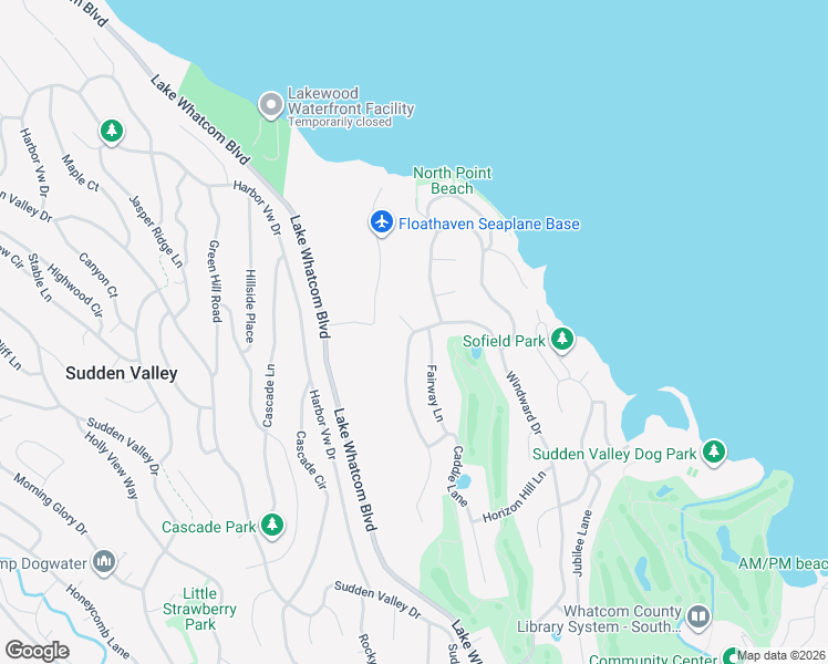 map of restaurants, bars, coffee shops, grocery stores, and more near 90 Windward Drive in Bellingham