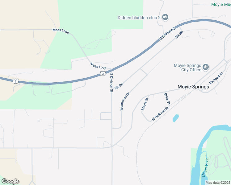 map of restaurants, bars, coffee shops, grocery stores, and more near 36 Elk Road in Moyie Springs