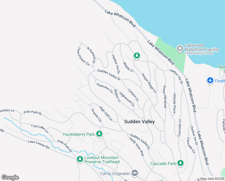 map of restaurants, bars, coffee shops, grocery stores, and more near 7 Parkview Circle in Bellingham