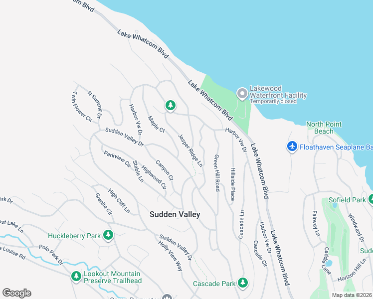 map of restaurants, bars, coffee shops, grocery stores, and more near 137 Sudden Valley Drive in Bellingham
