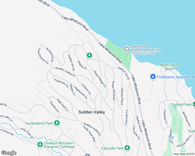 map of restaurants, bars, coffee shops, grocery stores, and more near 137 Sudden Valley Drive in Bellingham