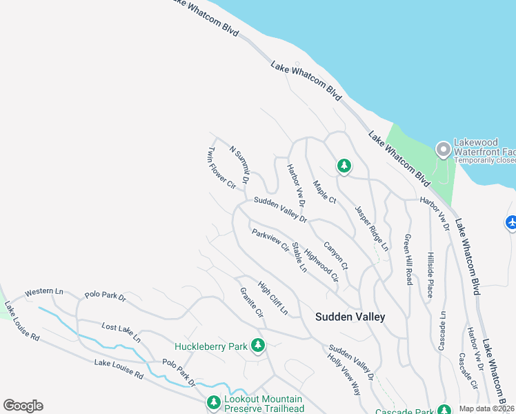 map of restaurants, bars, coffee shops, grocery stores, and more near 172 Sudden Valley Drive in Bellingham