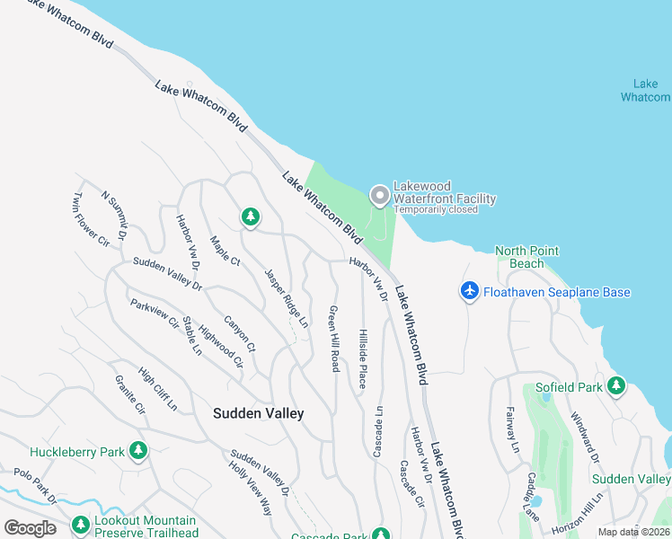map of restaurants, bars, coffee shops, grocery stores, and more near 55 Green Hill Road in Bellingham