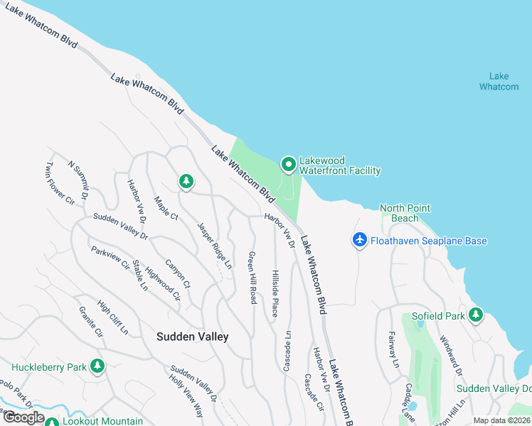 map of restaurants, bars, coffee shops, grocery stores, and more near 1 Winter Creek Place in Bellingham