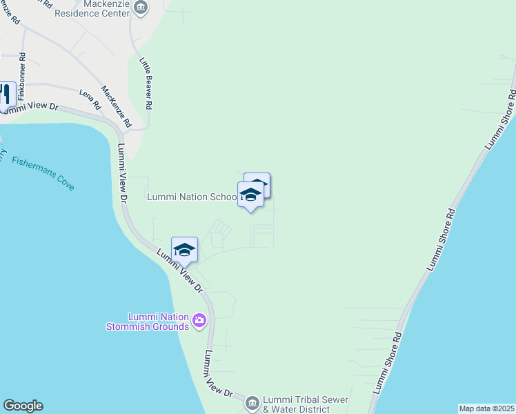map of restaurants, bars, coffee shops, grocery stores, and more near 2334 Lummi View Drive in Bellingham