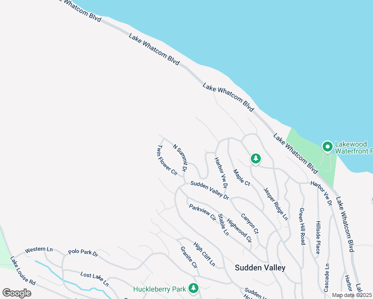 map of restaurants, bars, coffee shops, grocery stores, and more near 12 North Summit Drive in Bellingham