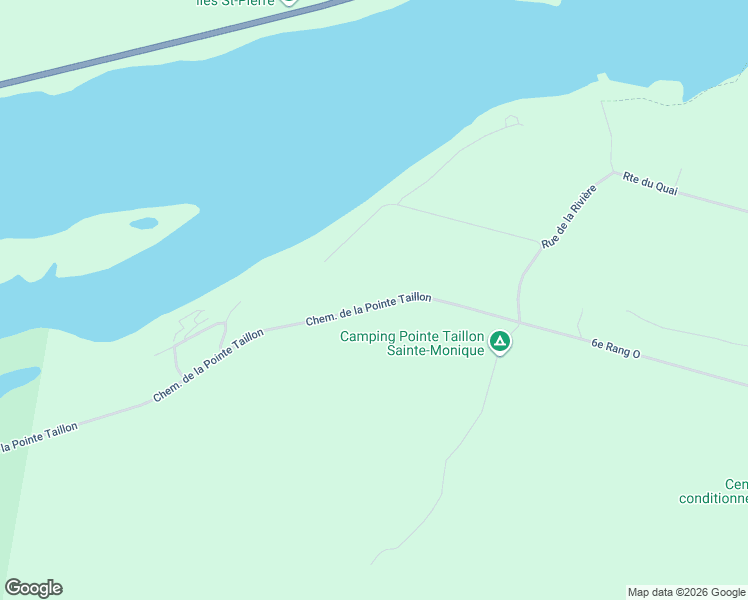 map of restaurants, bars, coffee shops, grocery stores, and more near 290 Chemin de la Pointe Taillon in Sainte-Monique