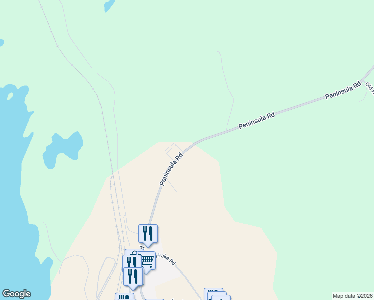 map of restaurants, bars, coffee shops, grocery stores, and more near 110 Peninsula Road in Marathon