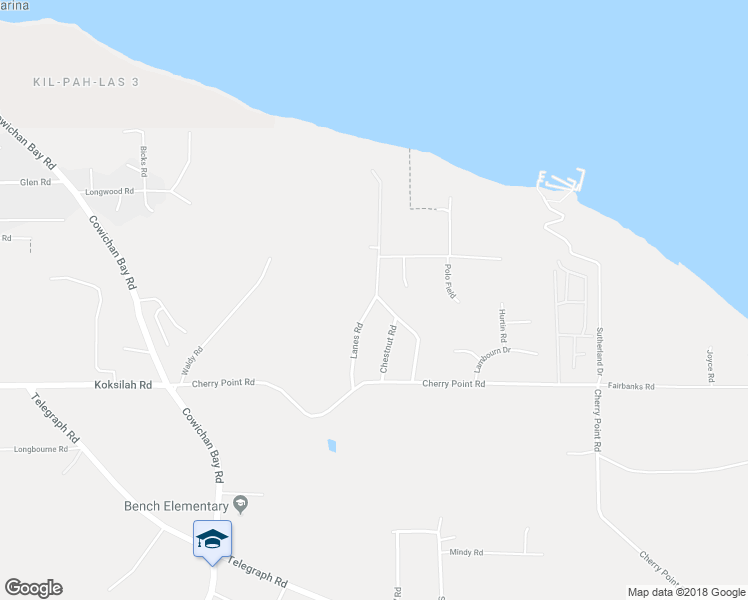 map of restaurants, bars, coffee shops, grocery stores, and more near 4515 Lanes Road in Cowichan Bay