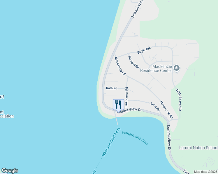 map of restaurants, bars, coffee shops, grocery stores, and more near 3464 Ruth Road in Bellingham