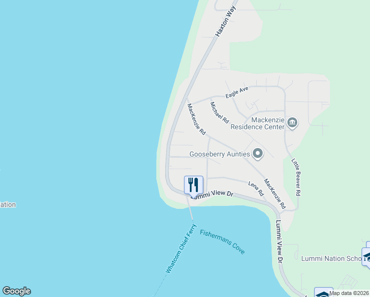 map of restaurants, bars, coffee shops, grocery stores, and more near 3464 Ruth Road in Bellingham