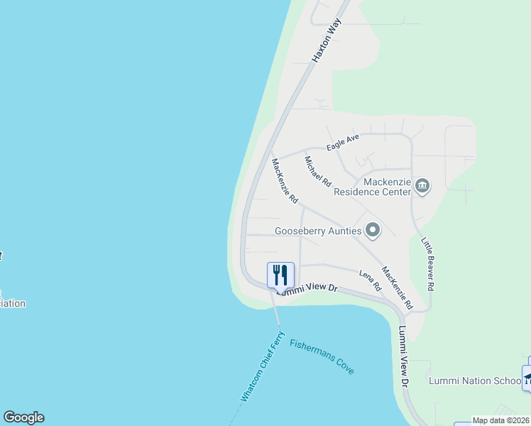 map of restaurants, bars, coffee shops, grocery stores, and more near 3464 Ruth Road in Bellingham