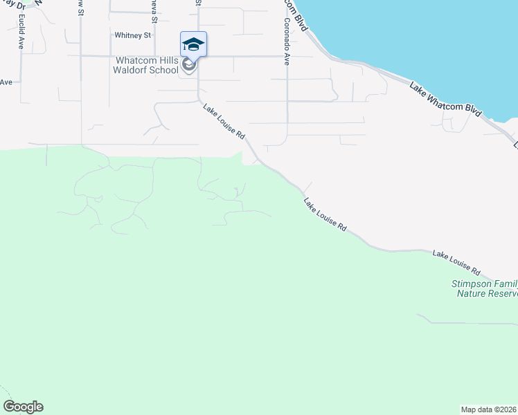 map of restaurants, bars, coffee shops, grocery stores, and more near 4750 Lost Creek Lane in Bellingham