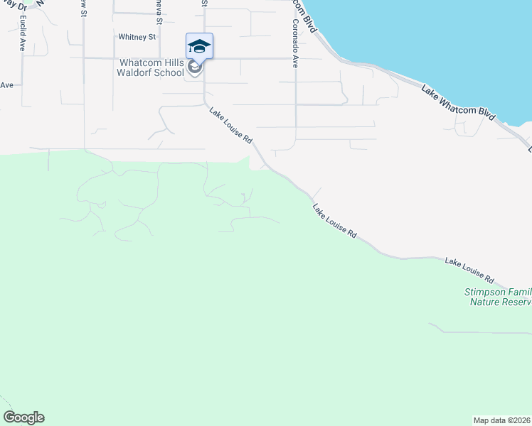 map of restaurants, bars, coffee shops, grocery stores, and more near 4750 Lost Creek Lane in Bellingham