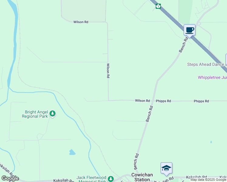 map of restaurants, bars, coffee shops, grocery stores, and more near 4667 Wilson Road in Duncan
